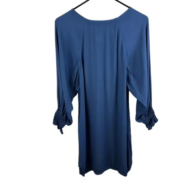 Maje Dress Blue Realiste Crape Shift Dress Size Small - Picture 2 of 16